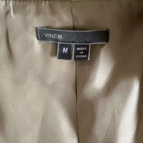 Vince Leather and Linen Asymmetrical Moto Vest-Medium - Picture 4 of 9